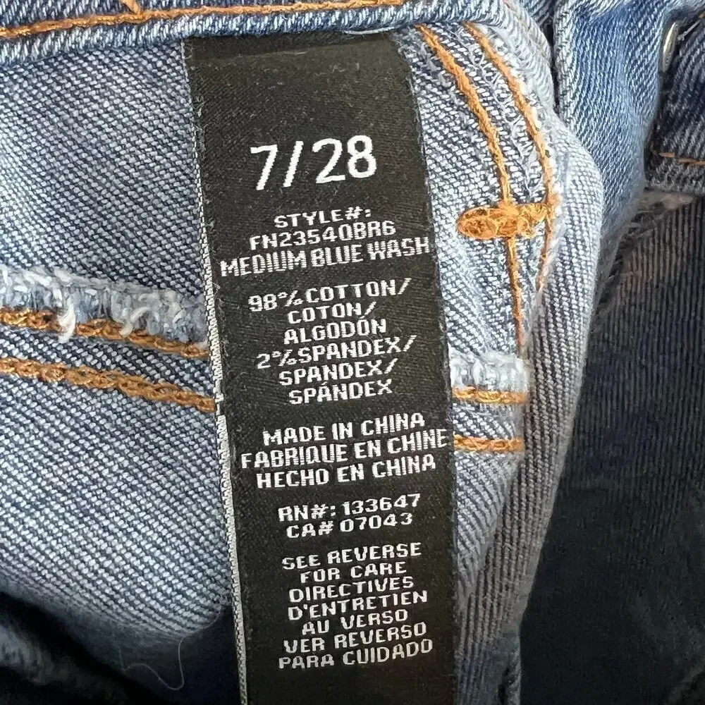 Fashion Nova High Rise Western Medium Wash Denim Flare Bootcut Jeans Size 7/28